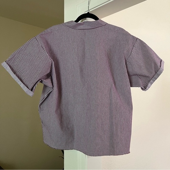 Ben Davis Black and White Striped Shirt - Picture 4 of 4